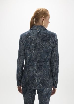 Blazer microvelours imprimé pa Azul Medio