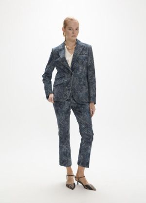 Blazer microvelours imprimé pa Azul Medio