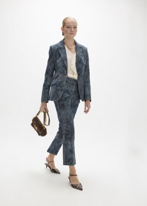 Blazer microvelours imprimé pa Azul Medio