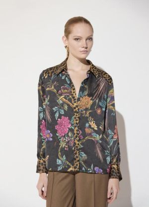 Chemise regular, animal print  MarronMulticolo