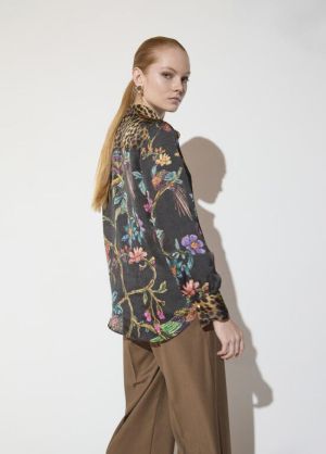 Chemise regular, animal print  MarronMulticolo