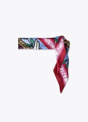 Foulard tigre ailé 90×90 cm rojo azul