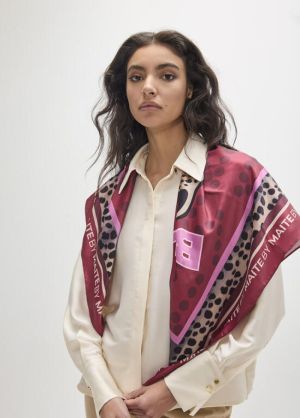 Foulard « tiger face by Maite  Rojo-Marron