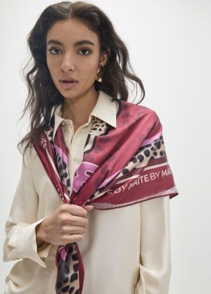Foulard « tiger face by Maite  Rojo-Marron
