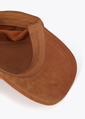 Casquette tissu, LC cristaux marron
