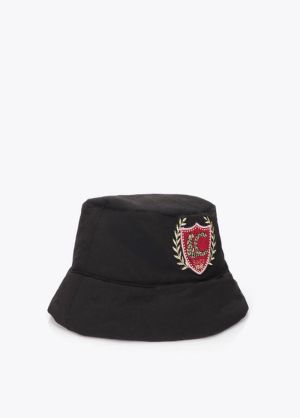 Bob matelassé nylon avec patch NEGRO