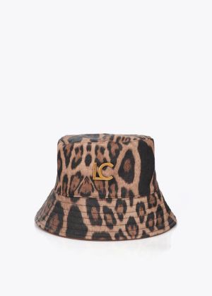 Bob animal print + simili-cuir Marron-Marron